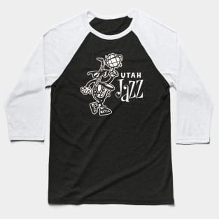 Alternate Utah Jazz Mascot - Simple, White Design Baseball T-Shirt